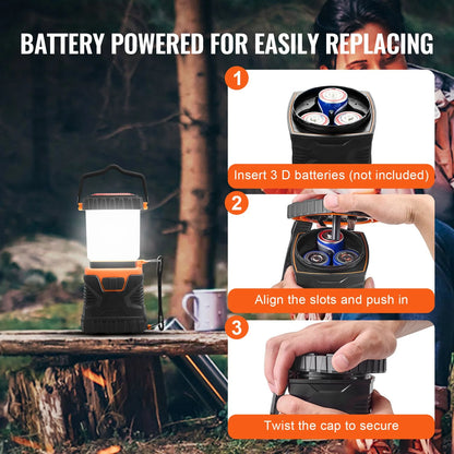 VEVOR LED Camping Lantern Battery Powered All-In-One for Exceptional Experience